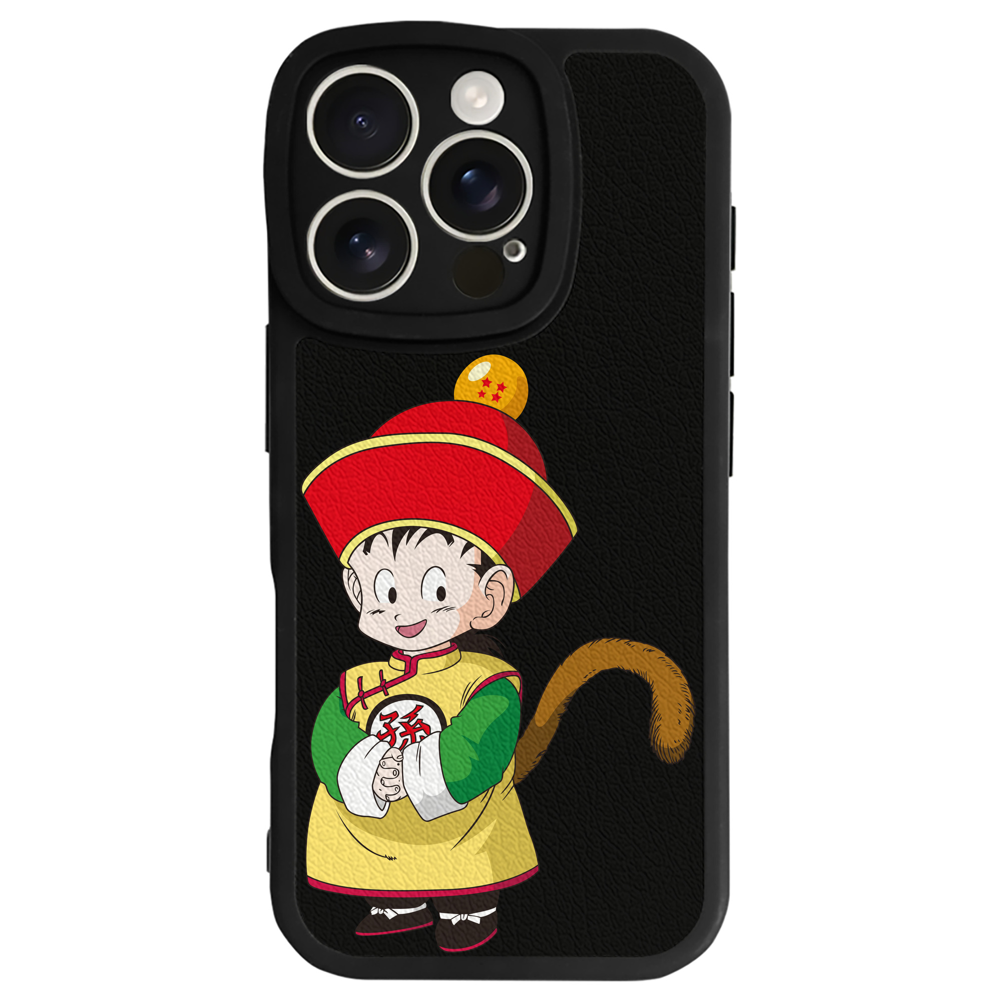 （画像用） ドラゴンボール 孫悟空（そん ごくう）Son Goku カカロット DRAGON BALL Kakarotto 【iPhone 16シリーズ対応】シリコンスマホケース（レザー調） 材質：シリコン